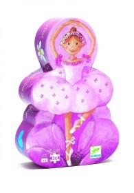Djeco, Siluettpussel Ballerina and flower 36 bitar