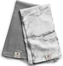 Elodie Details, Bamboo Muslin Blanket, Marble Grey