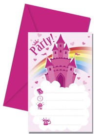 Rainbow Castle, Inbjudningskort, 6 st