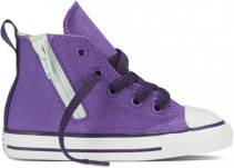 Converse, Canvasskor, All Star Side Zip High, Allium Purple/Mint