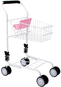 Stoy, Shoppingvagn i metall, Vit & rosa