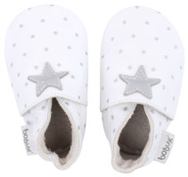 Bobux, Tofflor, Baby, Silver stars, White