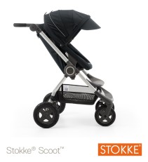 Stokke Scoot V2, Kombivagn, Black