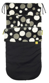 Buggysnuggle, Fleeceåkpåse, Vattentät, Black Retro
