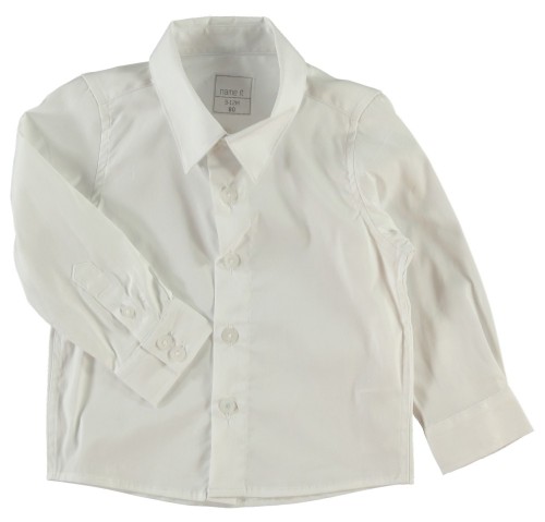 Name it, Skjorta, Slim, Mini, Paks, Bright White