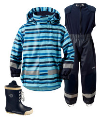 Didriksons, Fodrat Regnställ + Gummistövlar, Boardman, Breeze, Paket