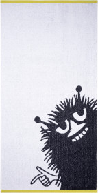 Mumin, Badhandduk, Stinky, 70 x 140 cm, Vit/gul