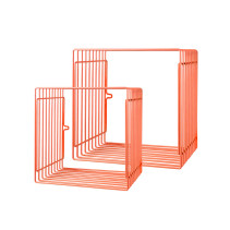 Done by Deer, Hylla, Wire Square, 2-pack, Korall