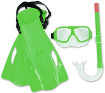 BESTWAY, Snorkelset med simfenor, Grön