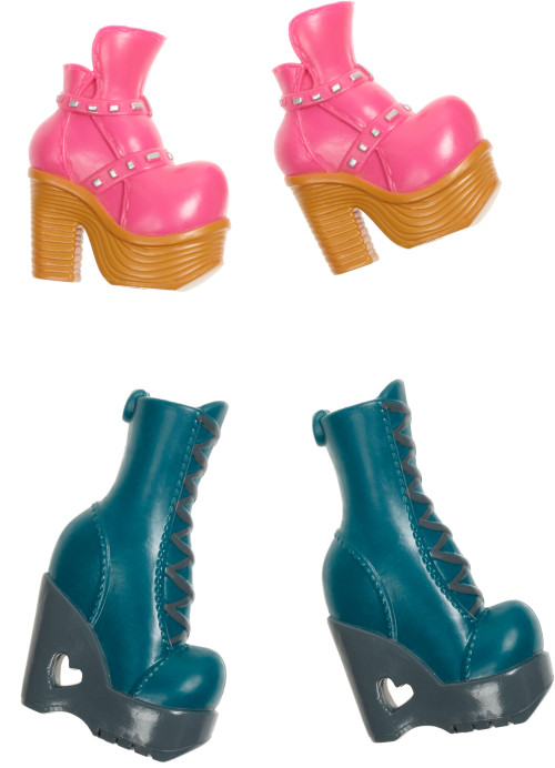 Bratz, Tillbehör, Mörk petrol & Rosa skor