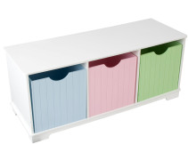 KidKraft, Förvaringsbänk, Nantucket, Pastell