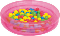 BESTWAY, Uppblåsbar pool med 50 bollar, 91 cm, Rosa