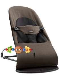 BABYBJÖRN, Balance Soft, Babysitter + Träleksak, Organic, Paket