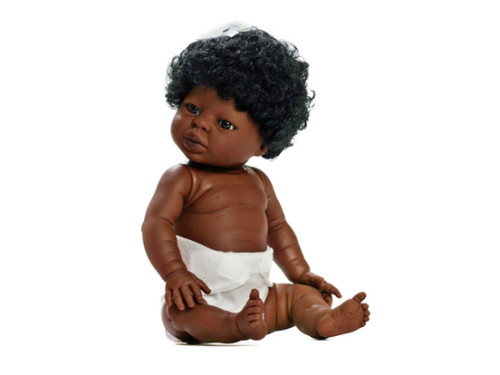 Docka Tiny flicka hår Afrika 33 cm