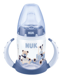 NUK, First Choice+, Spillfri Drickpipsflaska, Silikon, 150ml, Blå