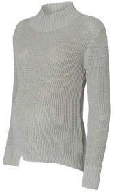 Mamalicious, Stickad gravidtröja, Kylie Knit, Light Grey Melange