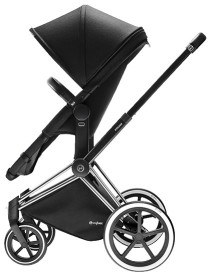 Cybex Priam 2016, 2-i-1-vagn, Svart chassi/Trekking, Happy Black, Paket