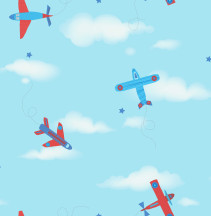Carousel, Tapet, Flygplan, Blå
