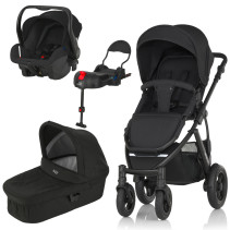 Britax, Smile 2, Duovagn, Cosmos Black + Britax Römer Primo + ISOFIX-bas, 2016, Paket