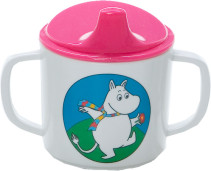 Rätt Start, Mumin, Spillsäker mugg med handtag, Rosa