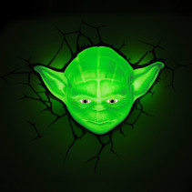 Star Wars, Vägglampa, 3D, Yoda