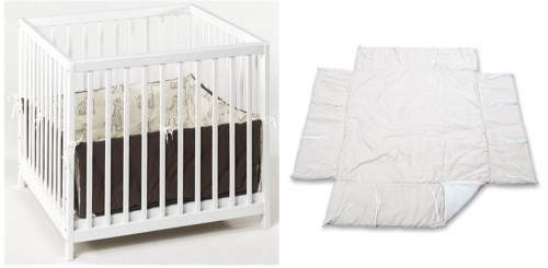 Baby Trold, Lekhage + Spjälskydd, 100×100 cm, Beige, Paket