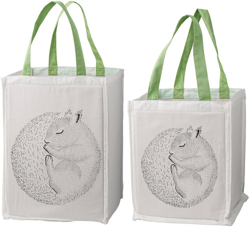 Bloomingville, Förvaringsväskor, 2-pack, Ekorre