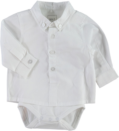 Name it, Skjortbody, Sander, Baby, Bright White
