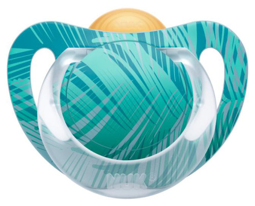 NUK, Napp, Latex, Genius Color, 6-18 mån, 1-pack, Turkos