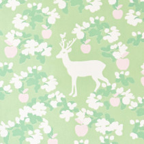 Majvillan, Tapet, Apple garden, grön/rosa/vit