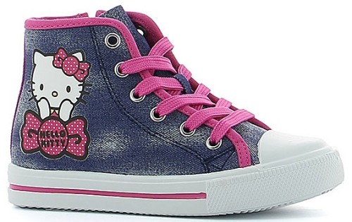 Hello Kitty, Sneakers, High, Blue/Fuxia