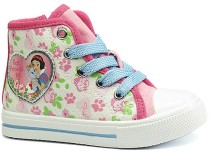 Disney Princess, Sneakers, High, White/Fuxia