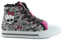 Monster High, Sneakers, High, Light Grey/Black