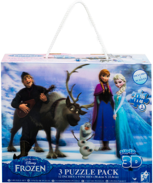 Disney Frozen, Super 3D Puzzles, 3-pack