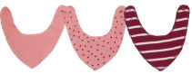 Kuling, Bib/Scarf, 3-pack, Dusty Rose