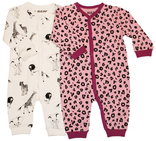 Kuling, Pyjamas, Baby, 2-pack, Dusty Rose