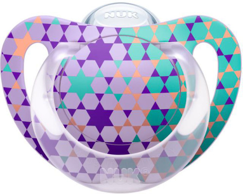 NUK, Napp, Silikon, Genius Color, 0-6 mån, 1-pack, Lila