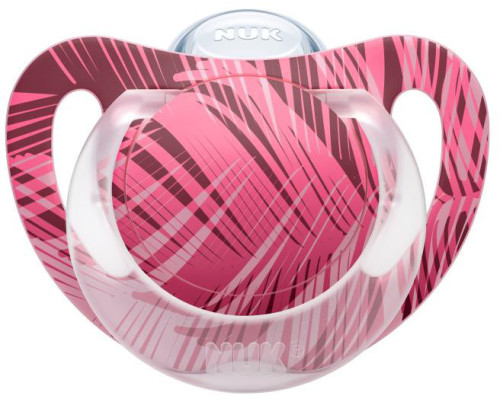 NUK, Napp, Silikon, Genius Color, 0-6 mån, 1-pack, Rosa
