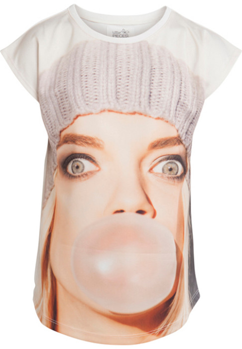 Little Pieces, T-shirt, Valda, Whitecap/Grey