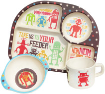 BimBamBoo Kids, Bambu-servis, 3 delar, Robotar