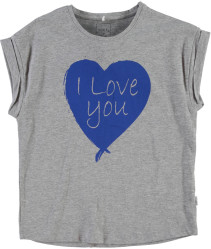 Name it, T-shirt, Felina, Kids, Grey Melange