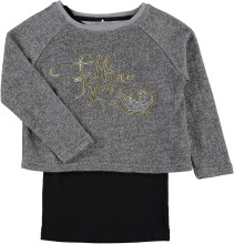 Name it, Tröja, Nora, Dark Grey Melange