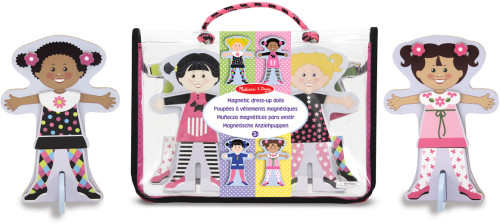 Melissa & Doug, Magnetic Wooden Dress-Up Dolls, Tops & Tights
