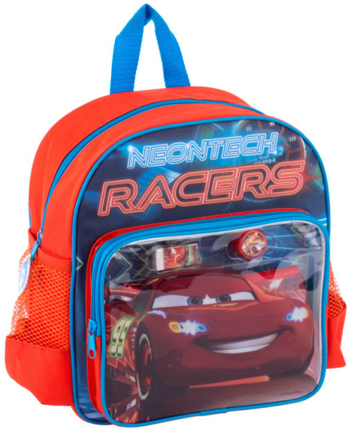 Disney Pixar Cars, Neon Backpack with Stationery