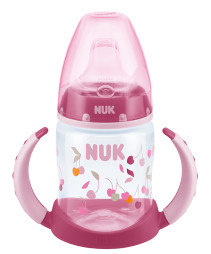 NUK, First Choice+, Spillfri Drickpipsflaska, Silikon, 150ml, Rosa