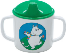 Rätt Start, Mumin, Spillsäker mugg med handtag, Grön