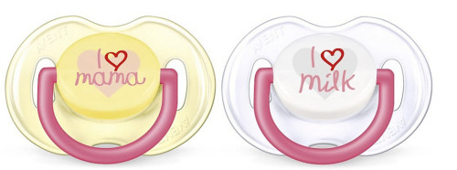 Philips Avent, Napp, Rolig, 0-6M, 2-pack, Röd/Gul