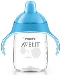 Philips Avent, Premium, Spillfri mugg m handtag, Blå, 340 ml, 18m+