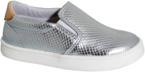Kavat, Slip in Sneakers, Läder, Vitemölla, Silver