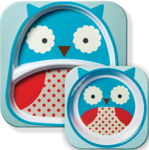 Skip Hop, Zoo Tallrikar, 2-pack, Uggla